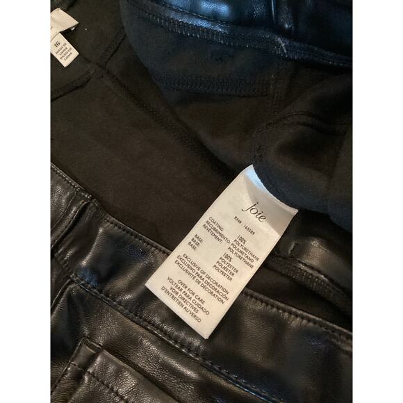 Joie Black Faux Leather Pants Limited Edition Size 16 NWT - Picture 4 of 10